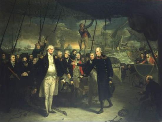 Daniel Orme Duncan Receiving the Surrender of de Winter at the Battle of Camperdown, 11 October 1797